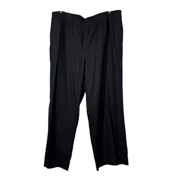 NWT Old Navy Women’s 2X Black High Rise Wide Leg Linen Blend Pants - Picture 5 of 14